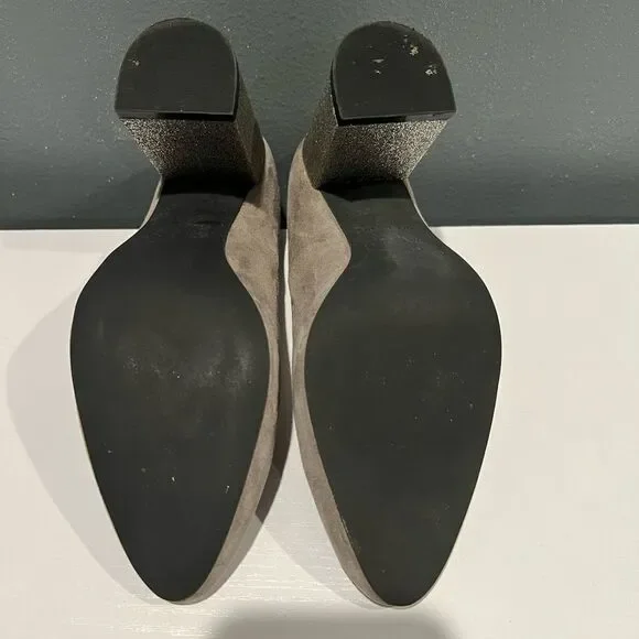 Cole Haan Alanna Suede Glitter heel pumps Grey size 6